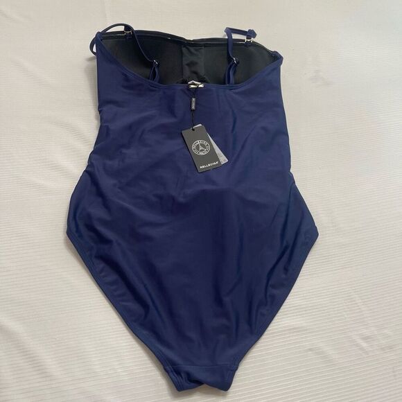 NWT Relleciga Navy Blue One Piece Swimsuit Bathing Suit Size Medium New - Picture 6 of 8